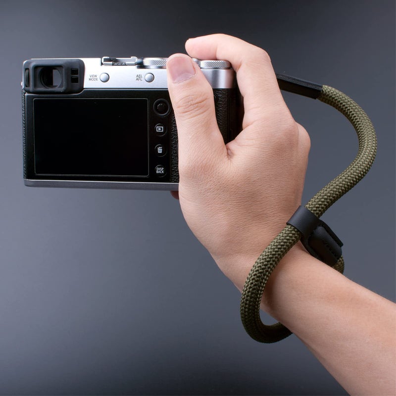 VKO Camera Wrist Strap, Rope Camera Strap Wrist for DSLR SLR Mirrorless Cameras Hand Strap Black Green - Image 4